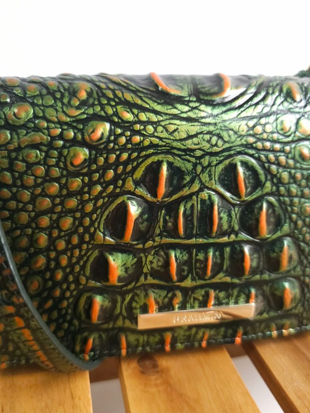 NWT Brahmin Minuette Samba Green Leather Crossbody Handbag - Picture 4 of 12